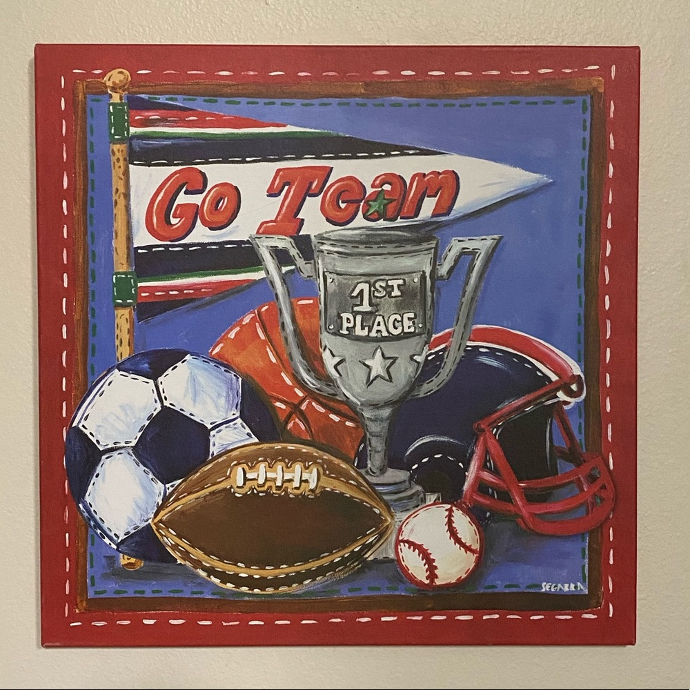 Oopsy Daisy Sports Go Team Kids cavas painting